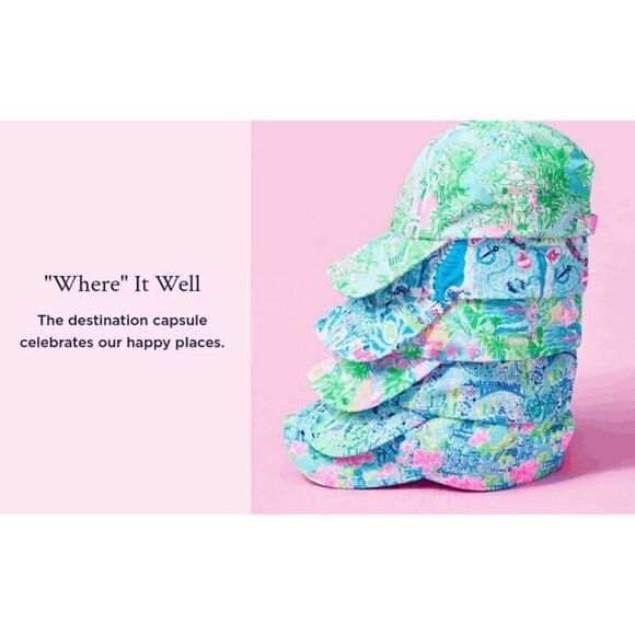 🌴☀️🏖 NWT LILLY PULITZER Women’s Run Around Hat Lilly Loves DC - Picture 4 of 16